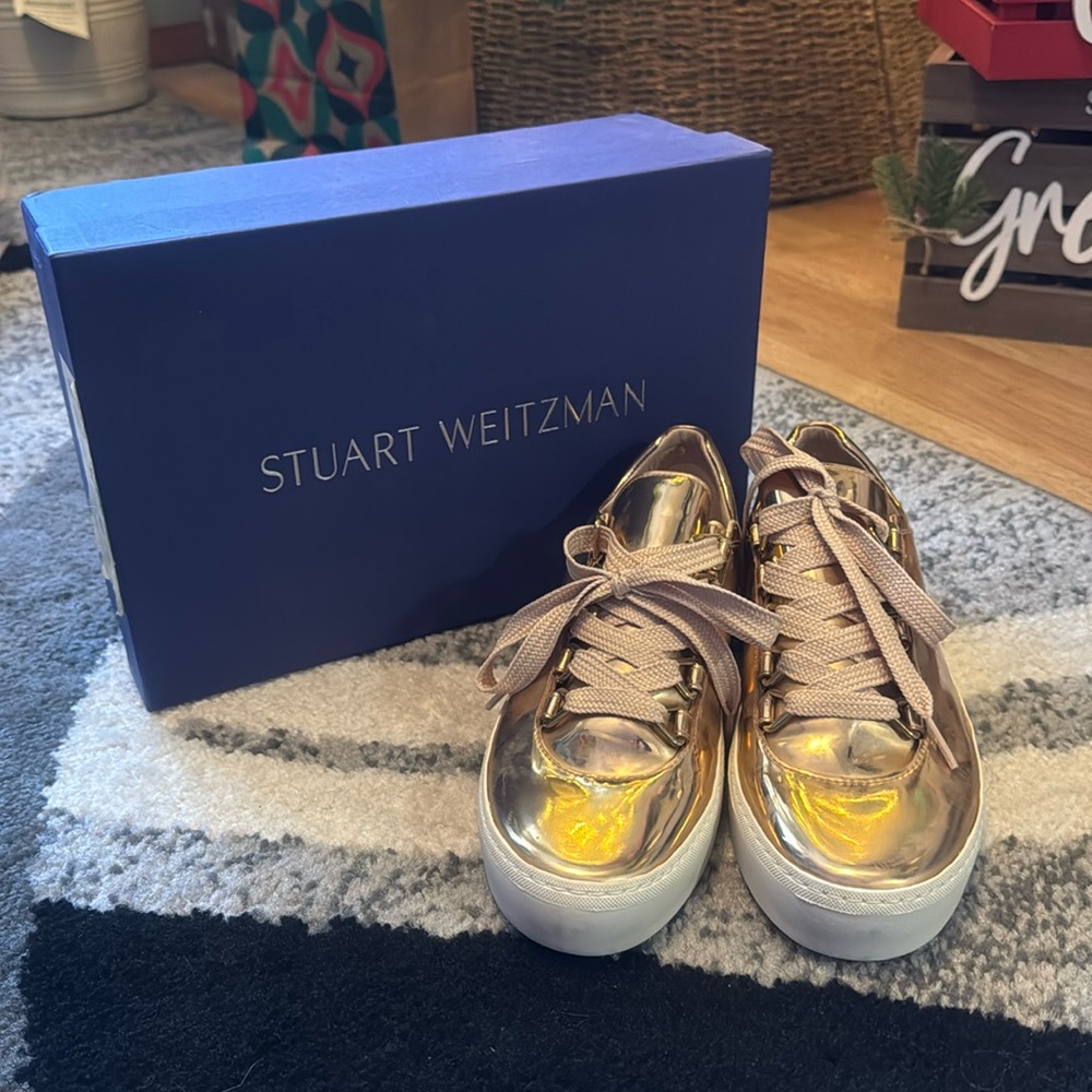Stuart Weitzman Shiny Sneakers